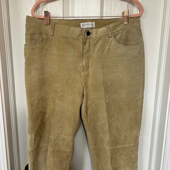 Hugo Buscati Collection Vintage 100% Leather Pants Size 14 - Picture 3 of 10